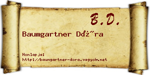 Baumgartner Dóra névjegykártya